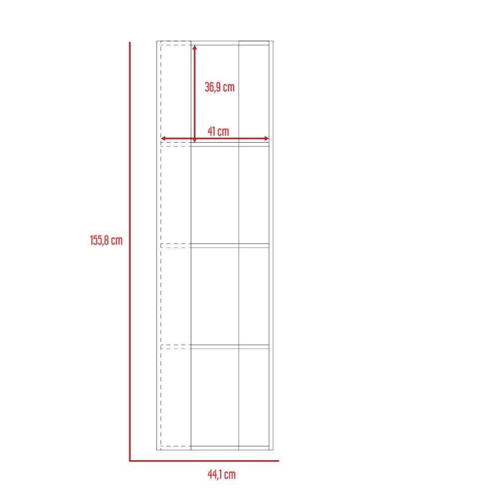 Biblioteca Esquinera Amber Wengue 44 cm con Entrepaños - Bibliotecas | Bylmo