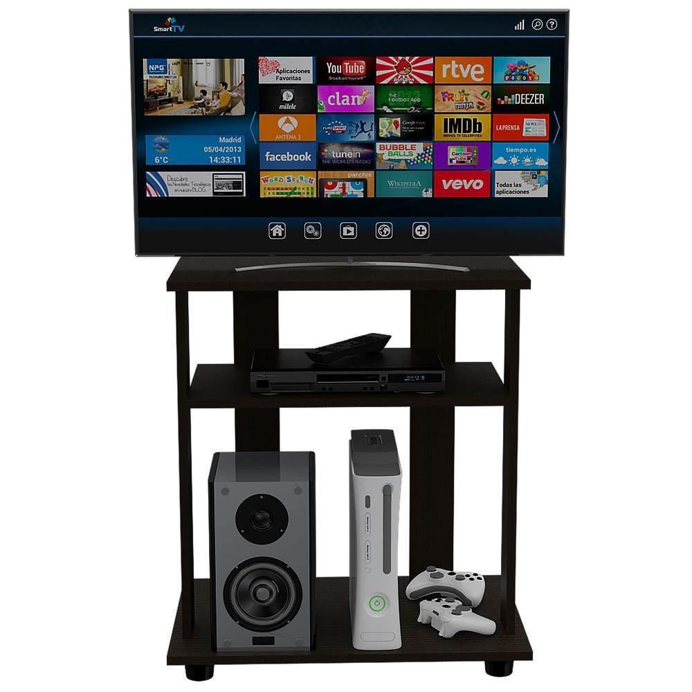 Mesa para TV Super Eco Wengue 60x67cm Para TV Hasta 22 Pulgadas sin Cajones y con Patas - Muebles para TV | Bylmo