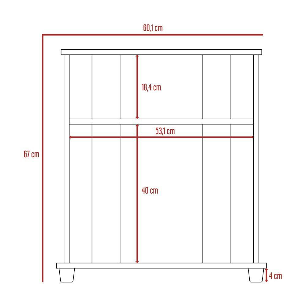 Mesa para TV Super Eco Wengue 60x67cm Para TV Hasta 22 Pulgadas sin Cajones y con Patas - Muebles para TV | Bylmo