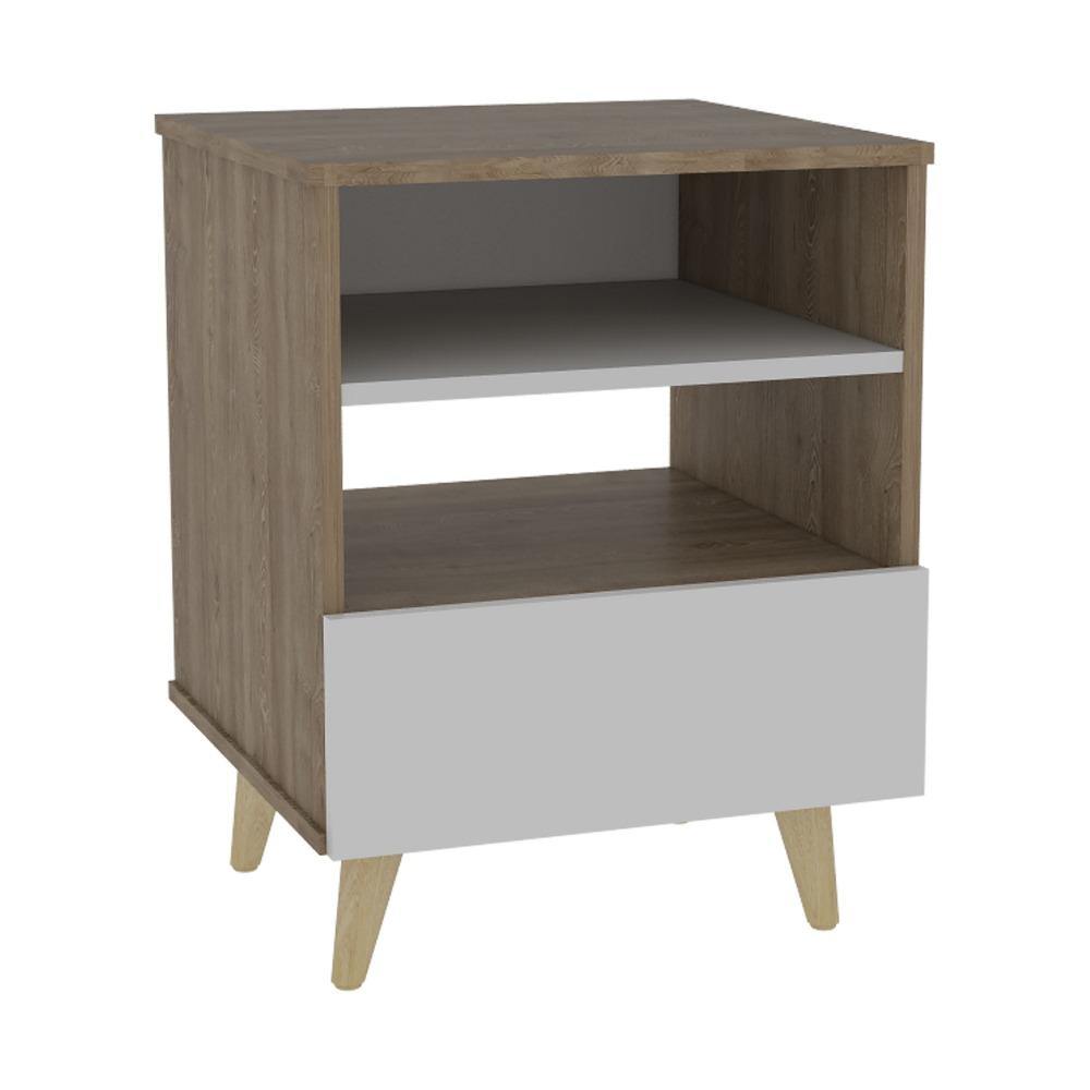 Mesa Alina Miel y Blanco 44 cm con Una Puerta - Mesas | Bylmo