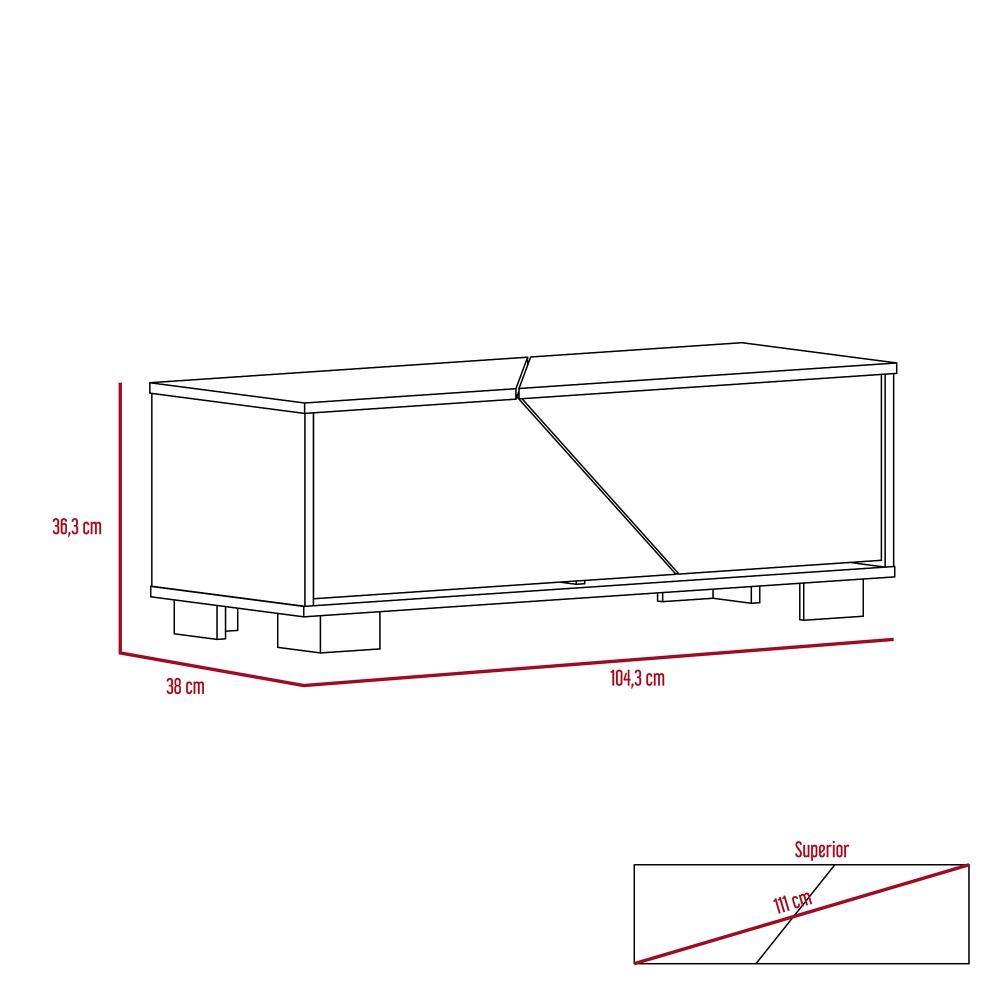 Mesa de Centro Fraktal Habano y Miel 104.3x36.3cm Rectangular Con Patas - Mesas | Bylmo