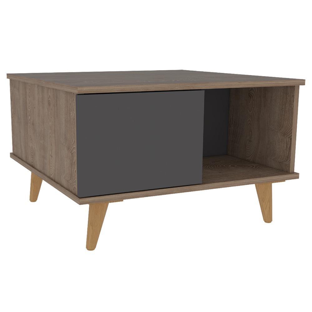 Mesa de Centro Salem Miel y Plomo 40x63.3cm Rectangular Con Patas - Mesas | Bylmo