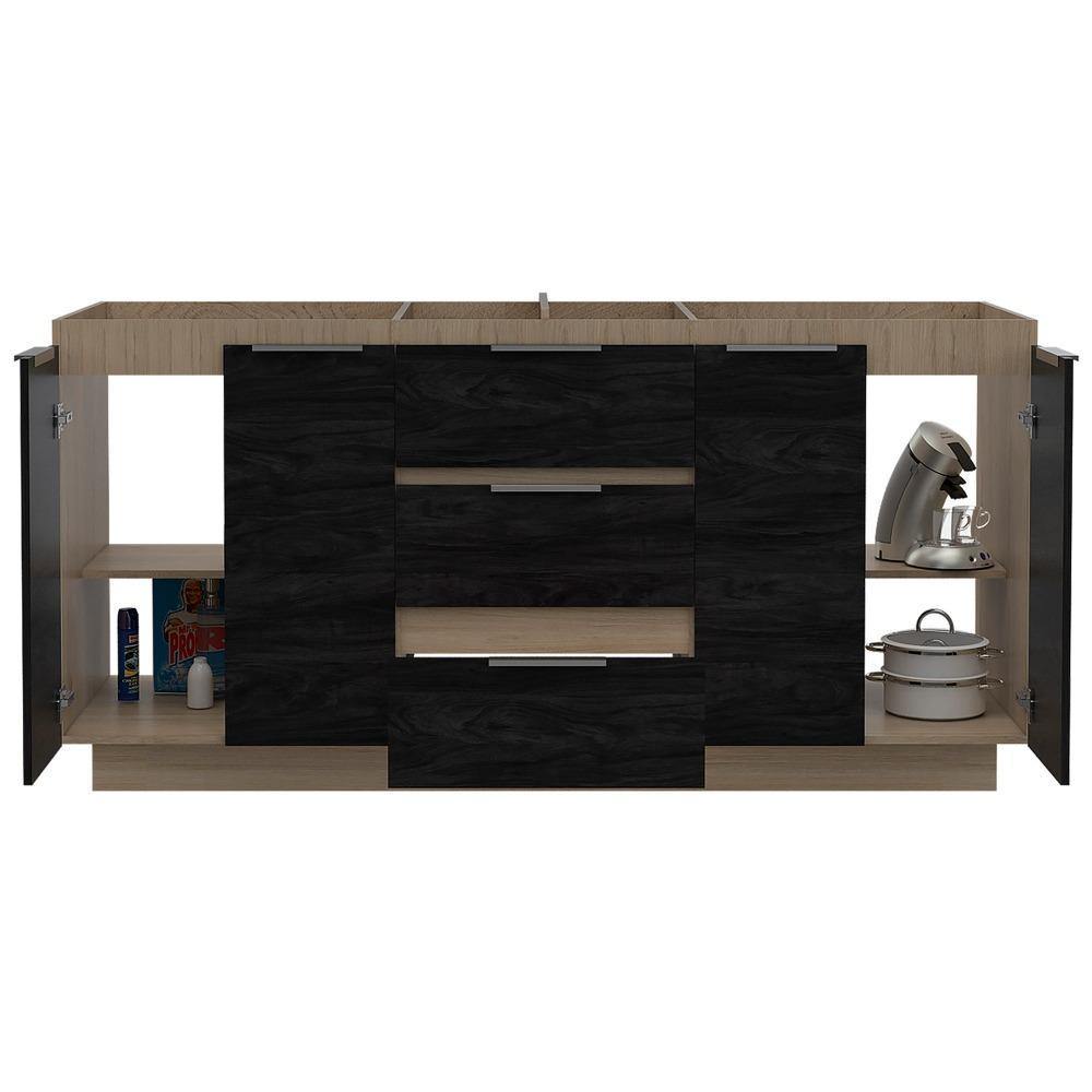 Mueble Inferior Tibet Rovere y Sombra 180 cm - Cocinas | Bylmo