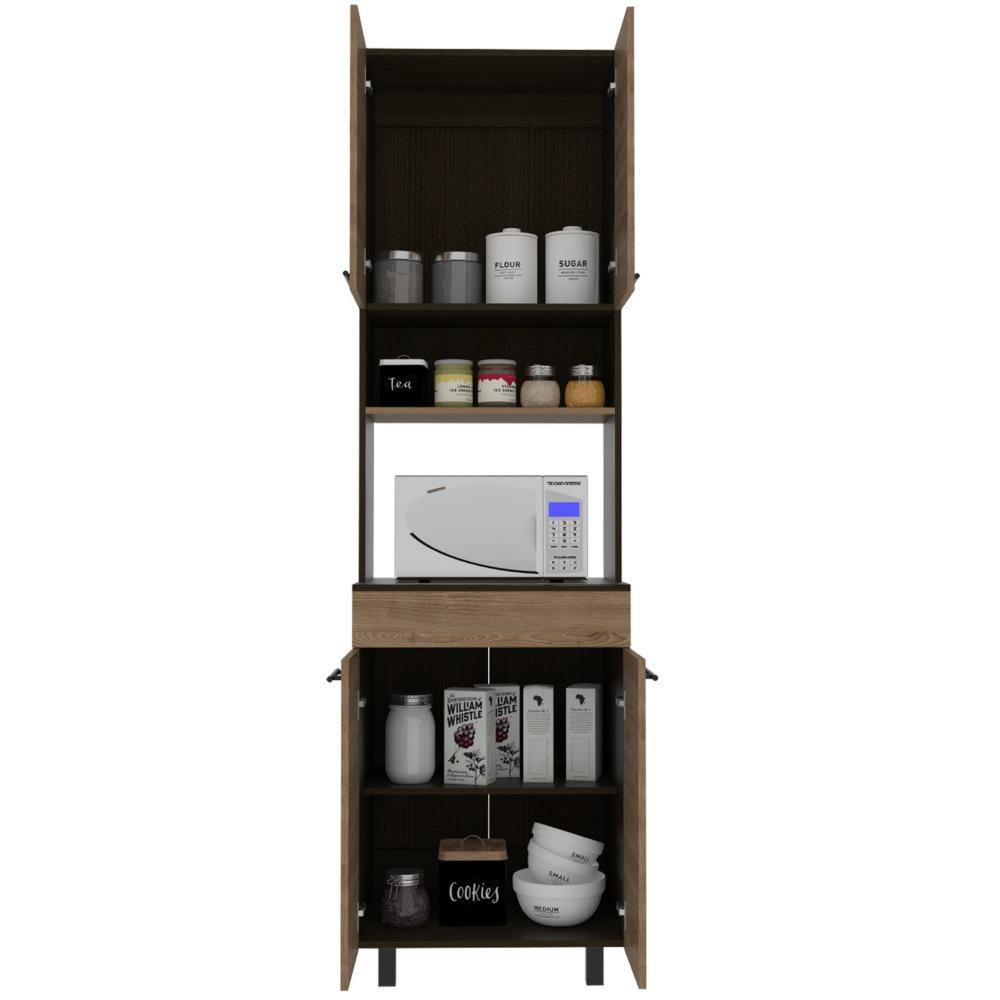 Modulo Microondas Luna Miel y Wengue 60 cm - Cocinas | Bylmo