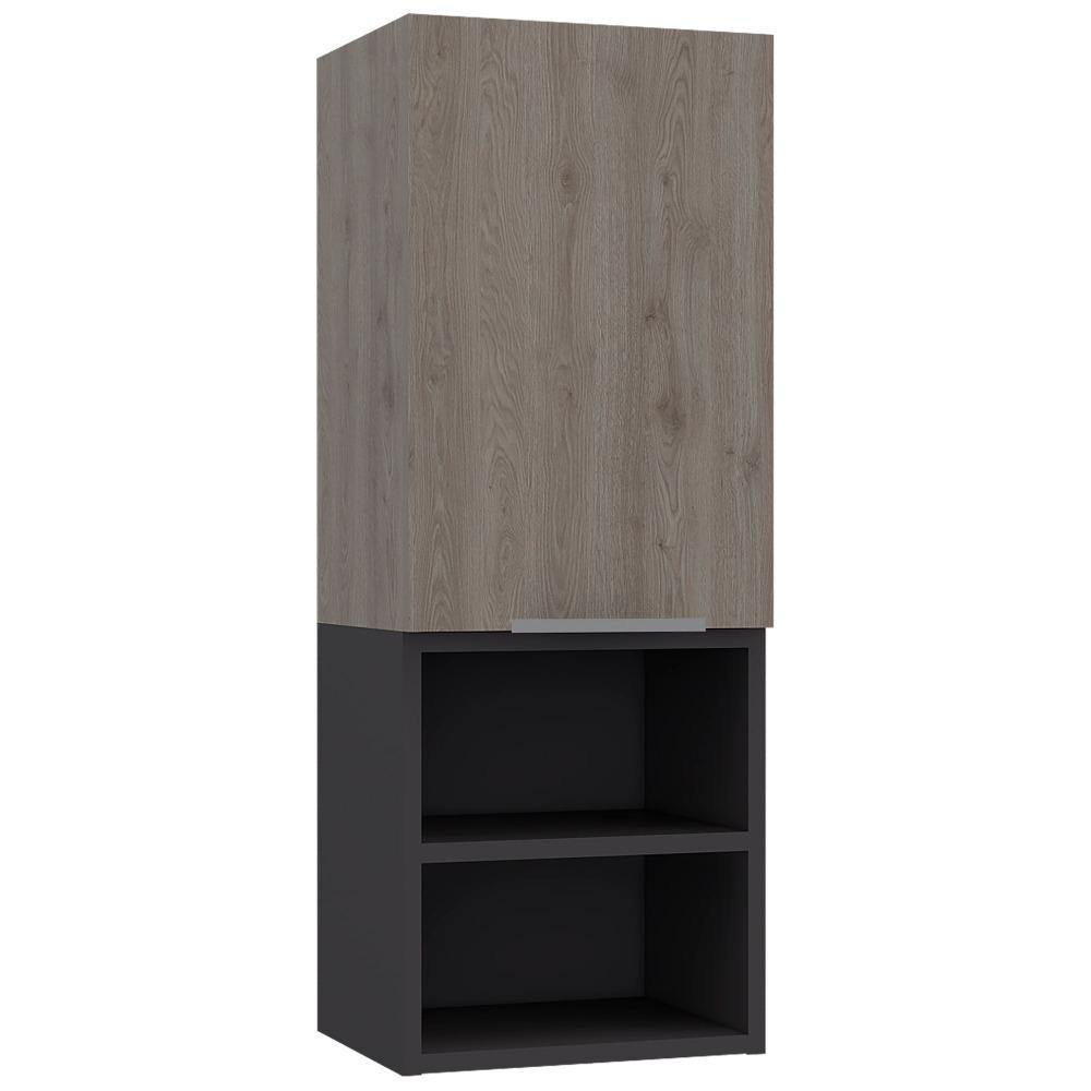 Mueble Auxiliar Jules Ceniza y Plomo 30 cm con Una Puerta y Entrepaños - Gabinetes | Bylmo