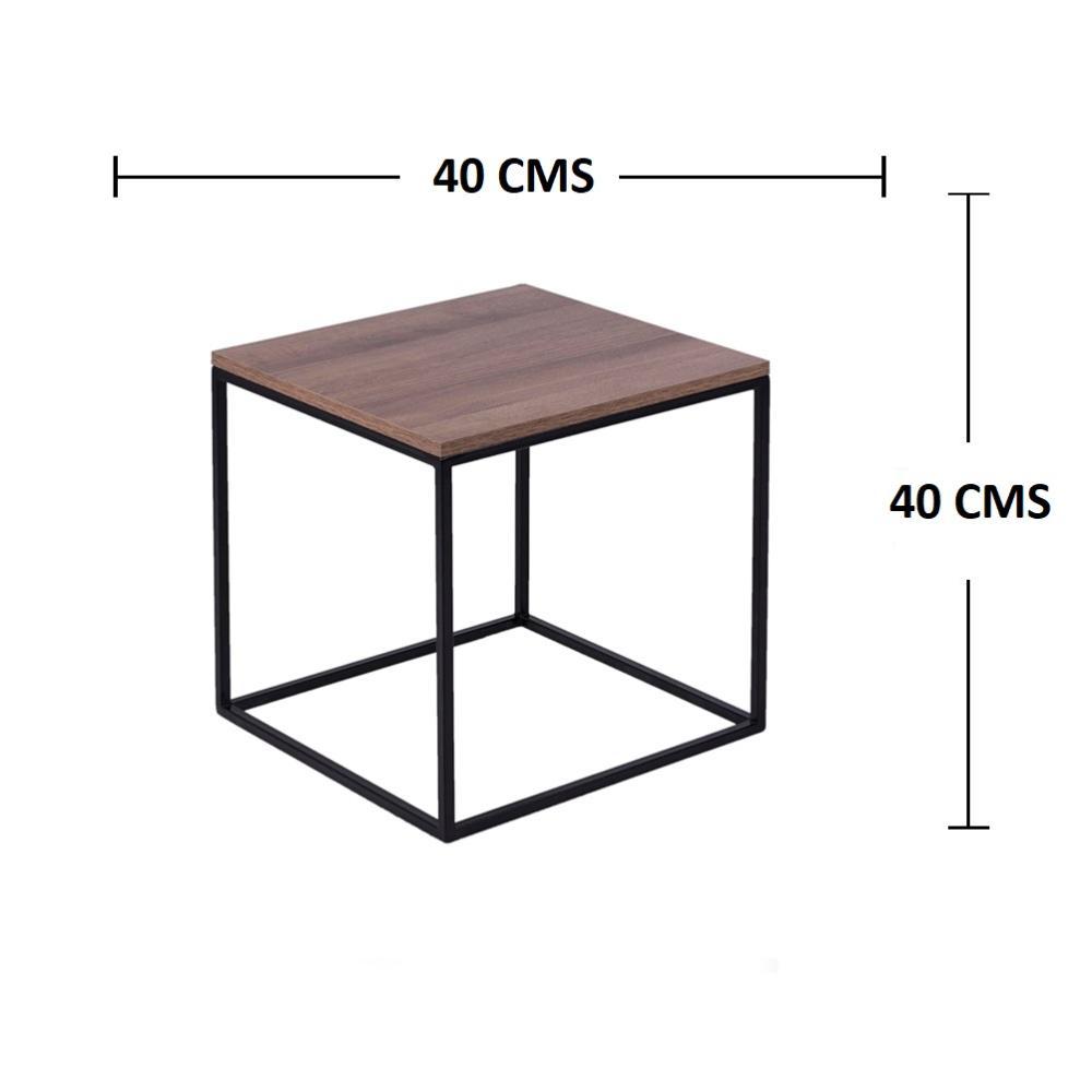 Mesa York Amareto 40 cm Cuadrada - Mesas | Bylmo