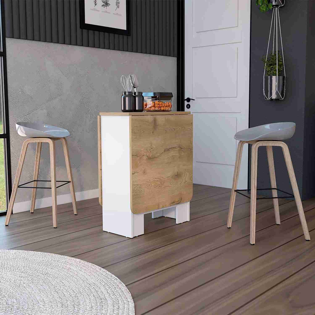 Mesa Auxiliar Gateleg Blanco 60x79cm Rectangular Plegable - Mesas Auxiliares | Bylmo