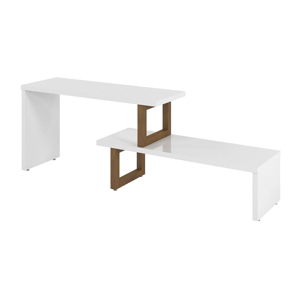 Mesa Glam Almendra y Blanco 140 cm Transformable - Mesas | Bylmo