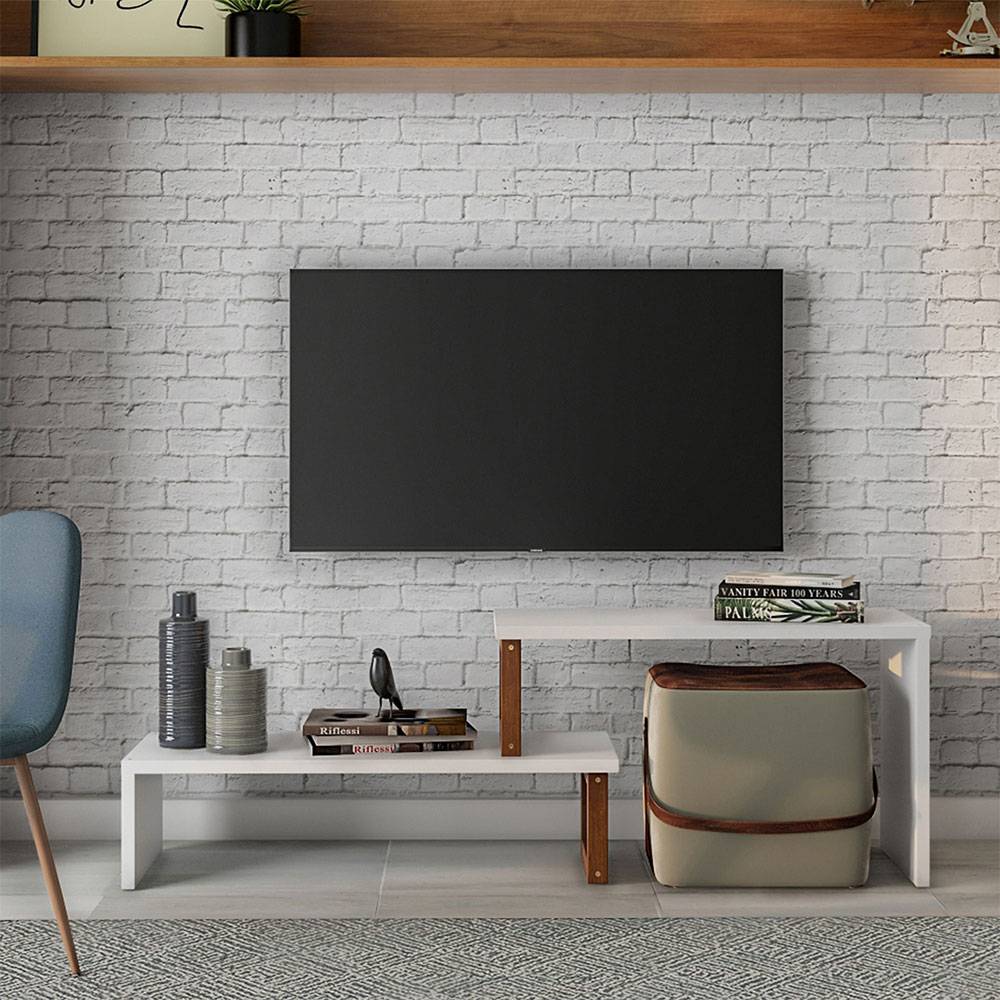 Mesa Glam Almendra y Blanco 140 cm Transformable - Mesas | Bylmo