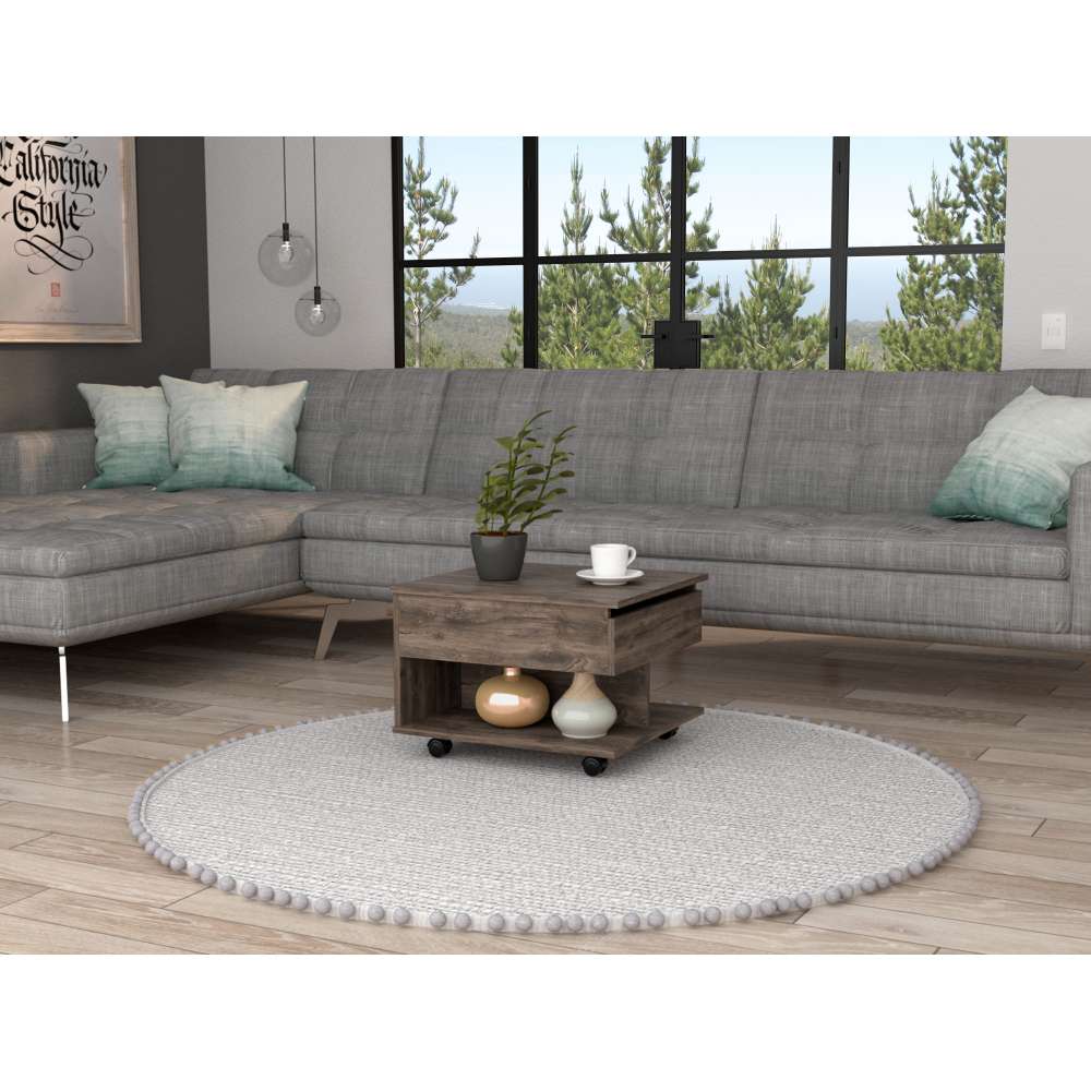 Mesa de Centro Luanda Bellota 55x39.1cm Rectangular con Patas y con Compartimientos - Mesas | Bylmo