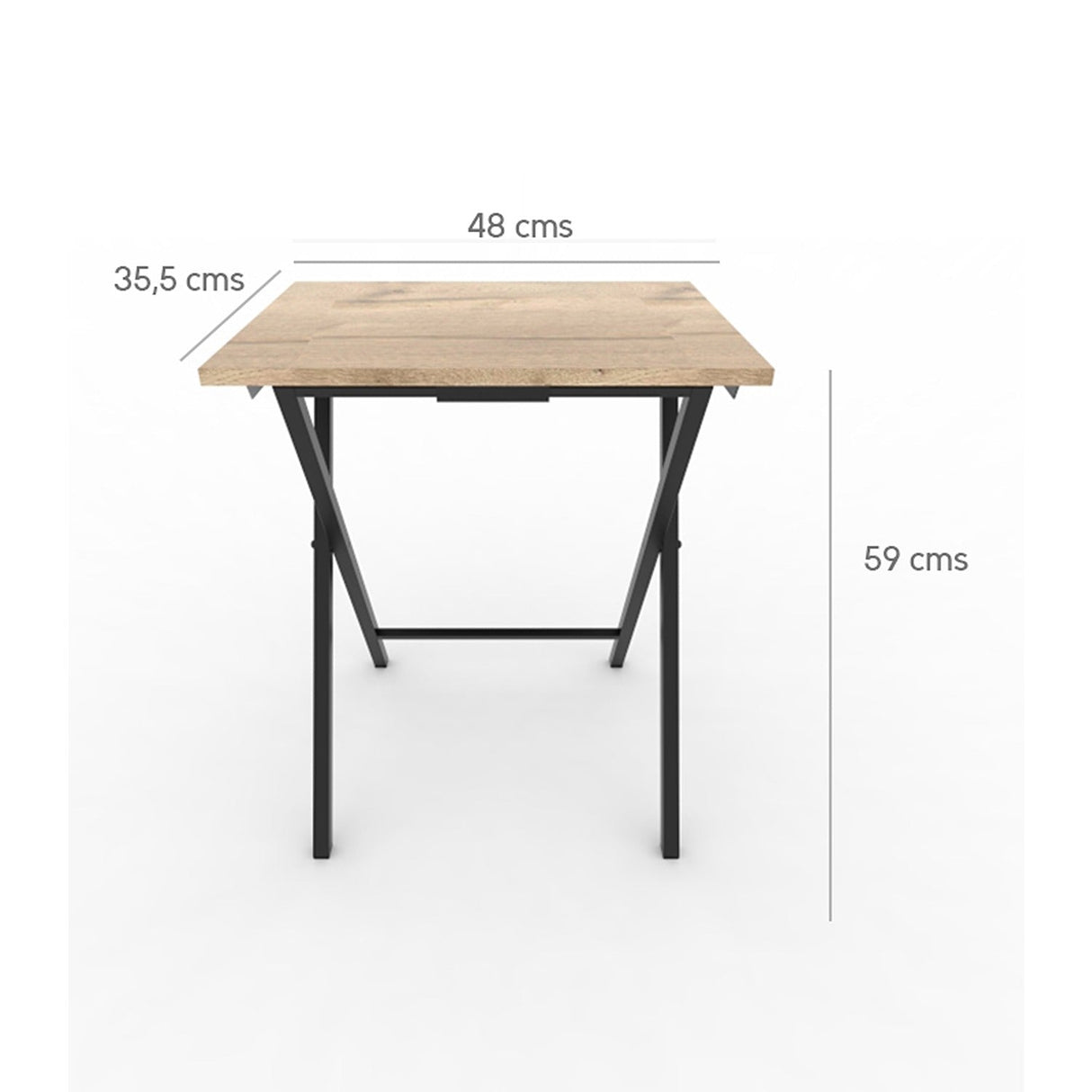Mesa Auxiliar Plelix Caramelo 48 cm Rectangular Plegable - Mesas Auxiliares | Bylmo