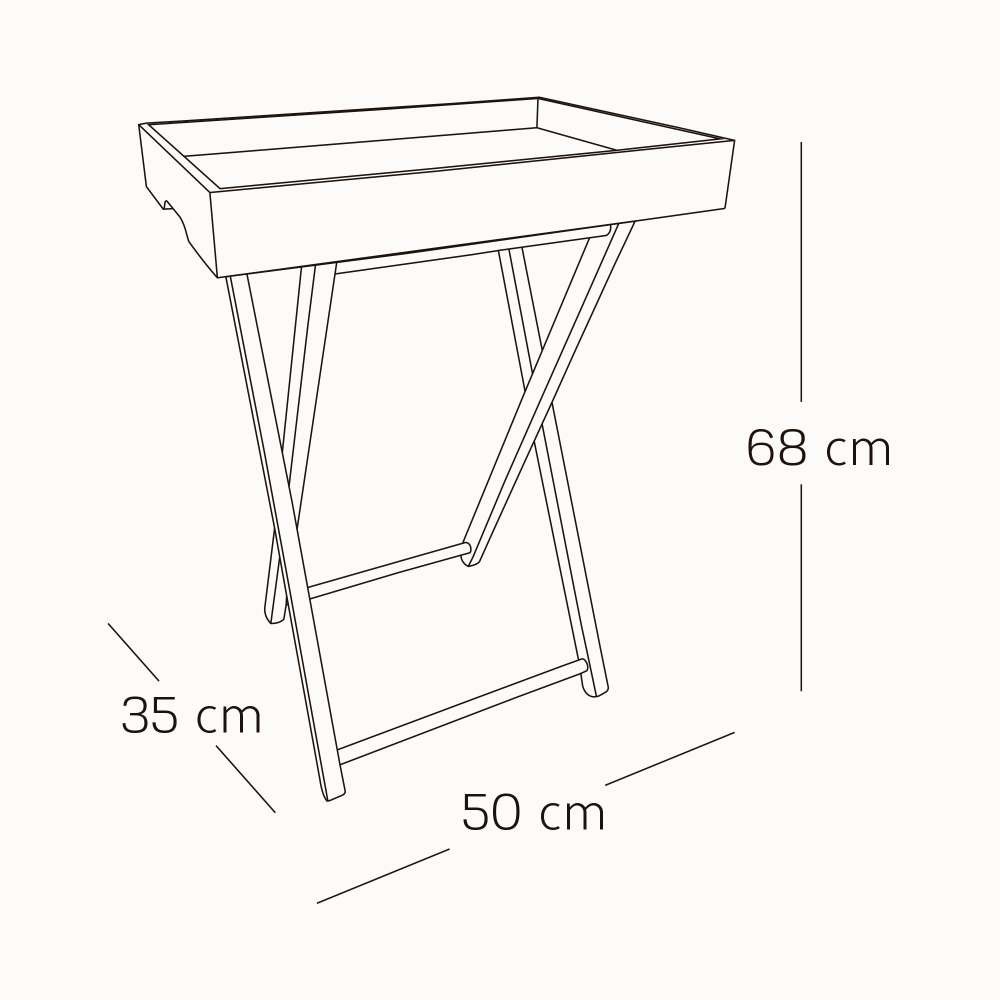 Mesa Bandeja Maison 50X35X68 Cm - Mesas | Bylmo