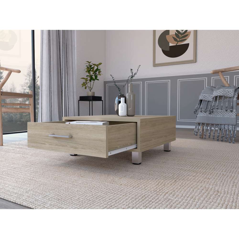 Mesa de Centro Beijing Rovere 60x26.3cm Rectangular con Patas y con Compartimientos - Mesas | Bylmo