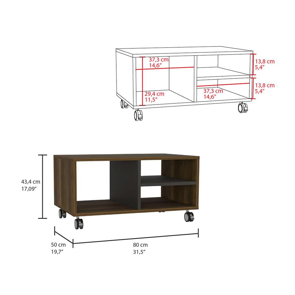 Mesa Classic Caramelo 80 cm con Entrepaños - Mesas | Bylmo