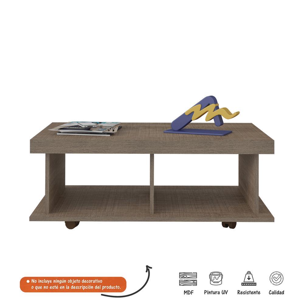 Mesa de Centro Dunas Cafe 90x35cm Rectangular con Ruedas - Mesas | Bylmo