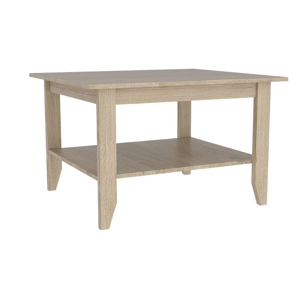 Mesa de Centro Essential Rovere 80x45cm Rectangular con Patas y con Compartimientos - Mesas | Bylmo