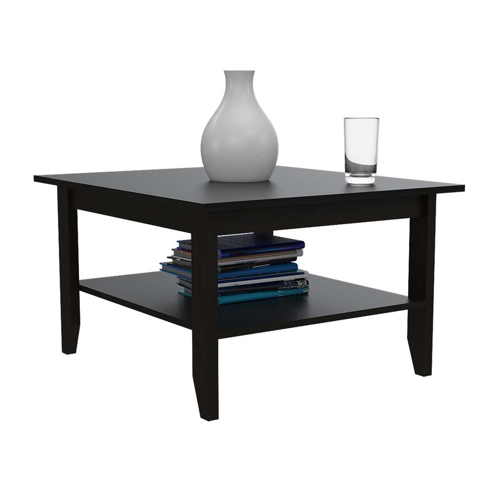 Mesa de Centro Essential Plus Wengue 80x45cm Rectangular con Patas y con Compartimientos - Mesas | Bylmo