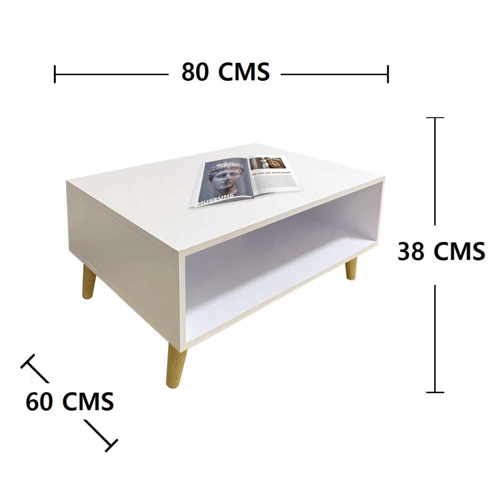 Mesa King Blanco 80 cm Rectangular - Mesas | Bylmo