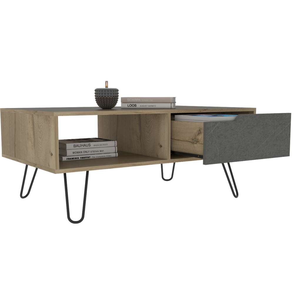 Mesa Mónaco Duna y Onix 100 cm con Un Cajón - Mesas | Bylmo