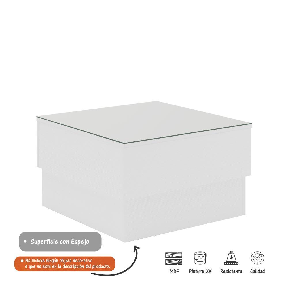 Mesa de Centro Parati Blanco 60x35cm Cuadrado - Mesas | Bylmo