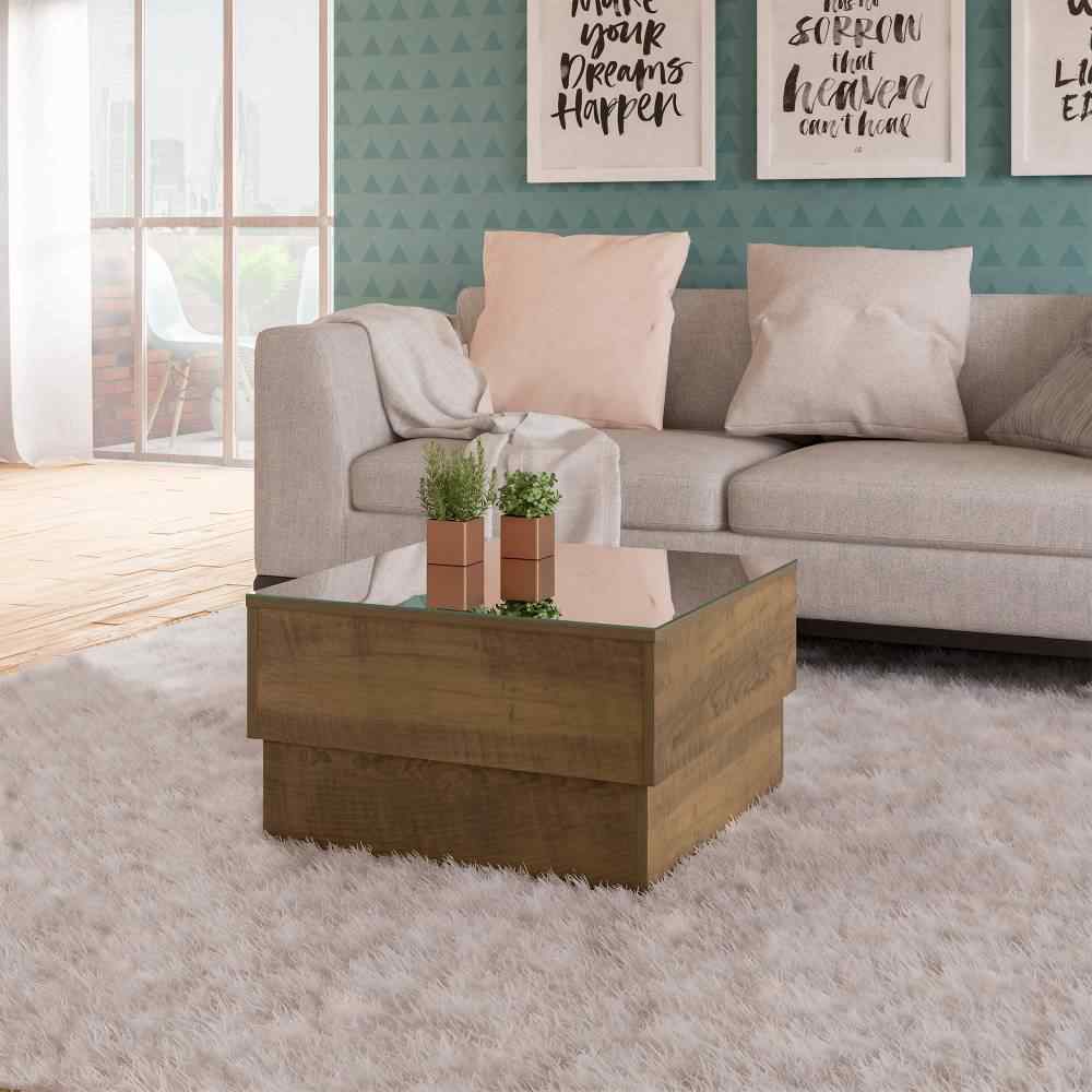 Mesa de Centro Parati Pino 60x35cm Cuadrado - Mesas | Bylmo