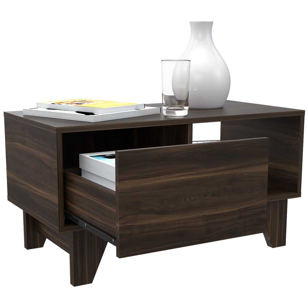 Mesa de Centro Portanova Habano 78.5x42cm Rectangular con Patas y con Compartimientos - Mesas | Bylmo