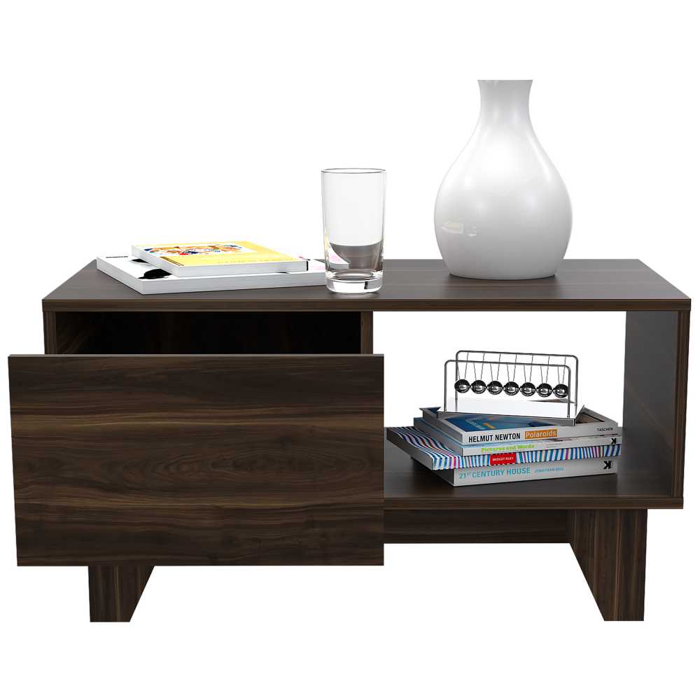 Mesa de Centro Portanova Habano 78.5x42cm Rectangular con Patas y con Compartimientos - Mesas | Bylmo