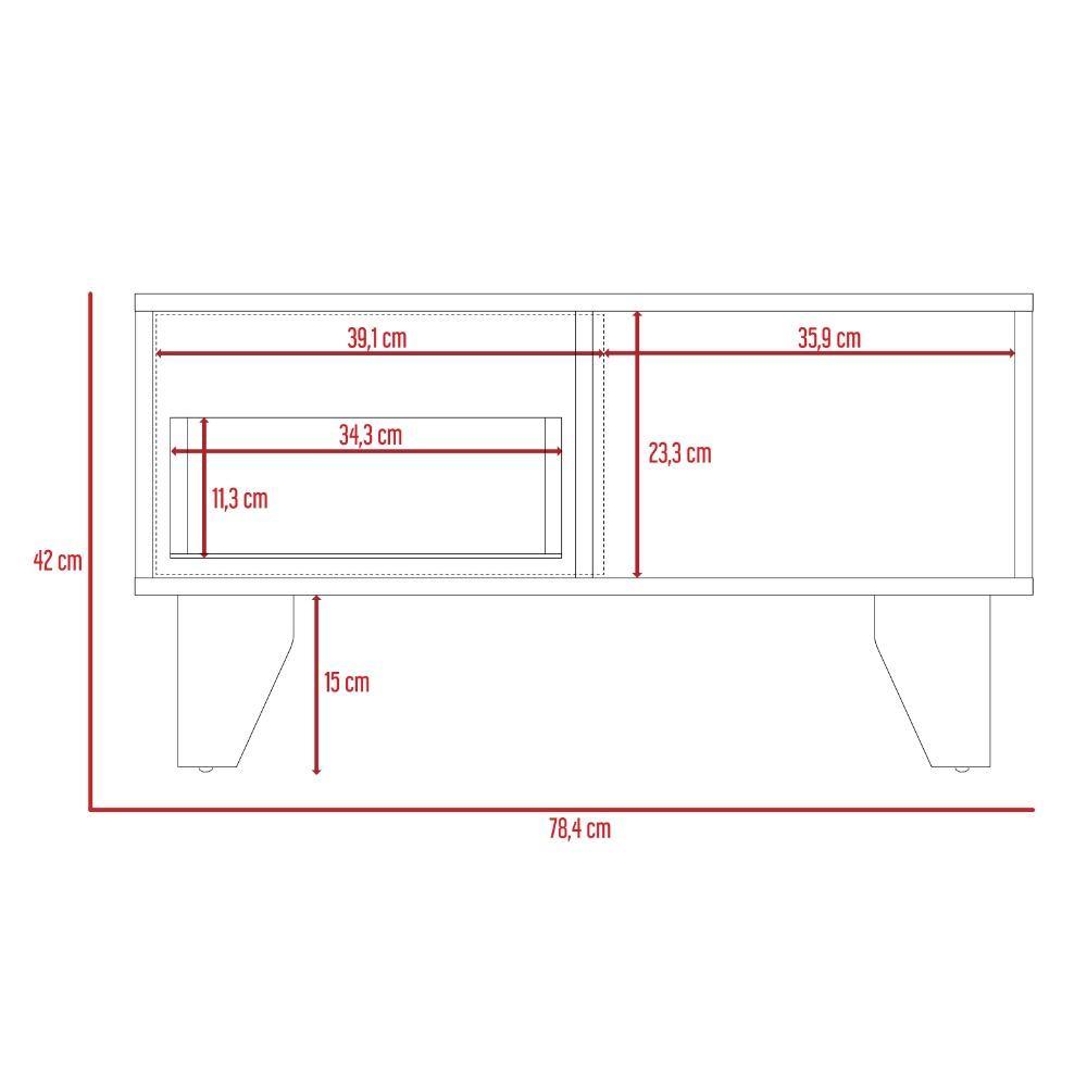 Mesa Ponova Wengue 78 cm con Un Cajón - Mesas | Bylmo