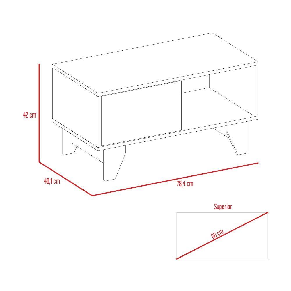Mesa Ponova Wengue 78 cm con Un Cajón - Mesas | Bylmo