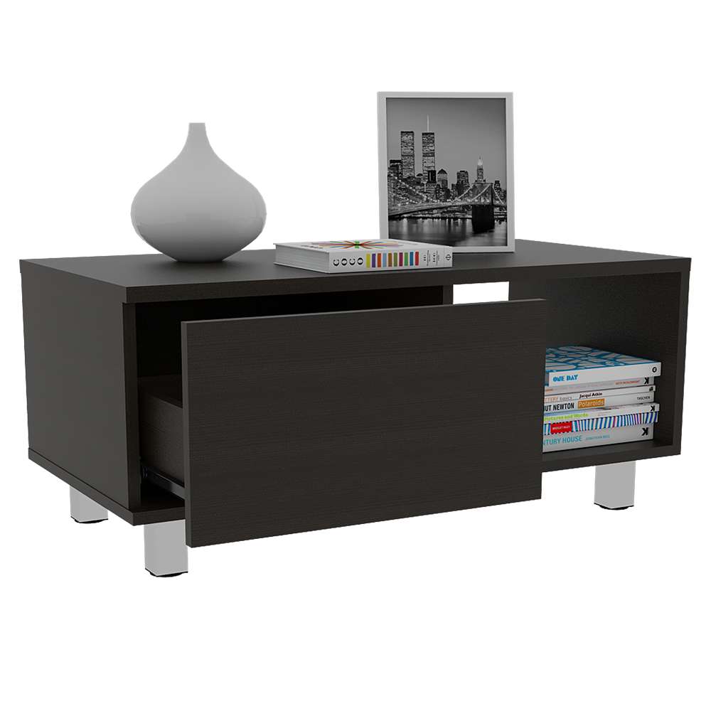 Mesa de Centro Torence Wengue 80.1x35cm Rectangular con Patas y con Compartimientos - Mesas | Bylmo