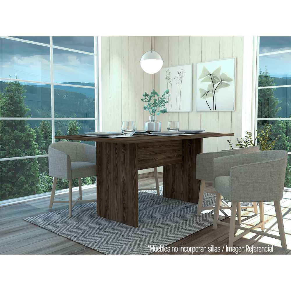 Comedor Beijing Coñac 160x74.6cm Rectangular de Seis Puestos y sin Sillas - Comedores | Bylmo