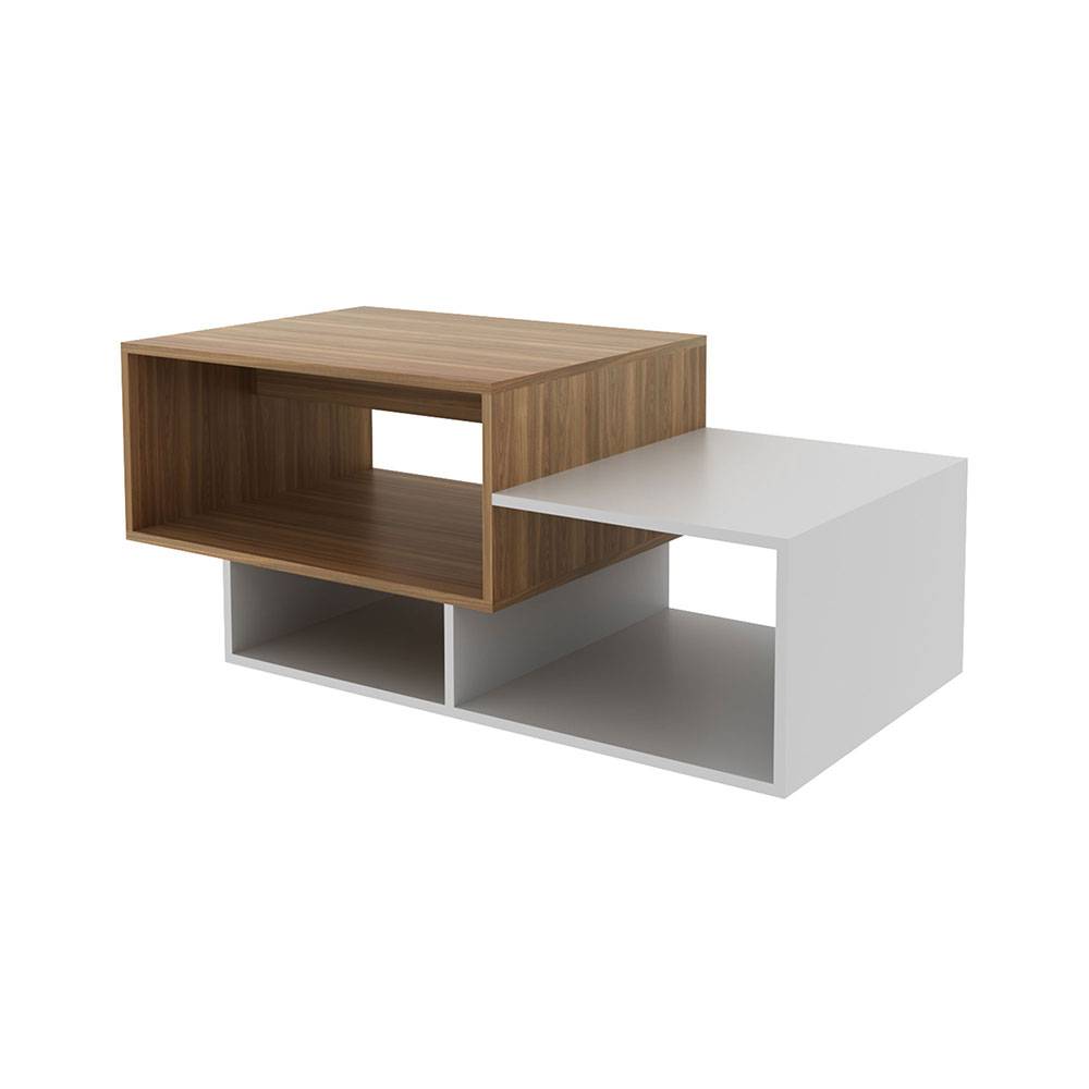 Mesa Albacete Cafe y Blanco 110 cm - Mesas | Bylmo