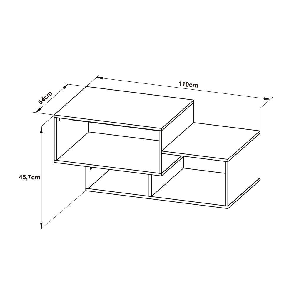 Mesa Albacete Cafe y Blanco 110 cm - Mesas | Bylmo
