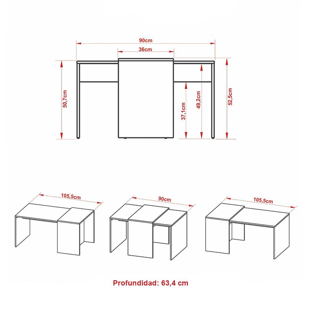 Mesa de Centro Cobeña Cafe 90x52.5cm Rectangular - Mesas | Bylmo