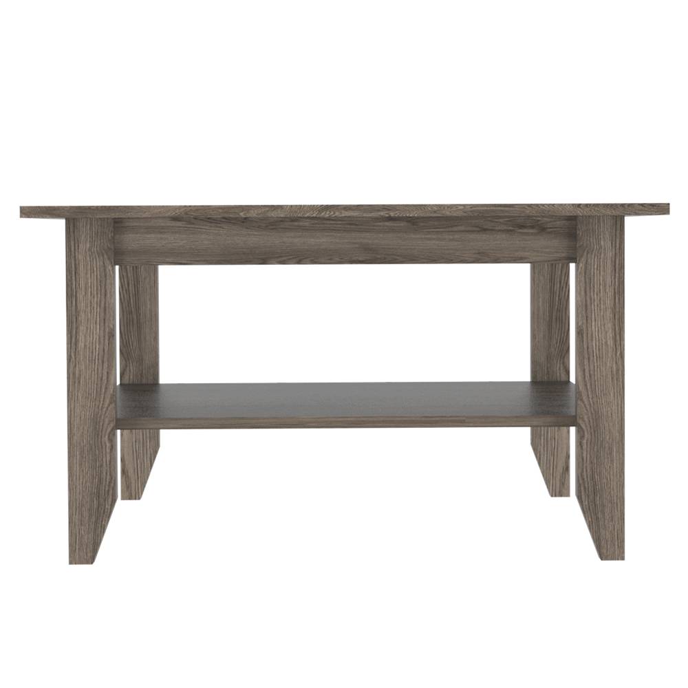 Mesa de Centro Essential Coñac 80x45cm Rectangular con Patas y con Compartimientos - Mesas | Bylmo