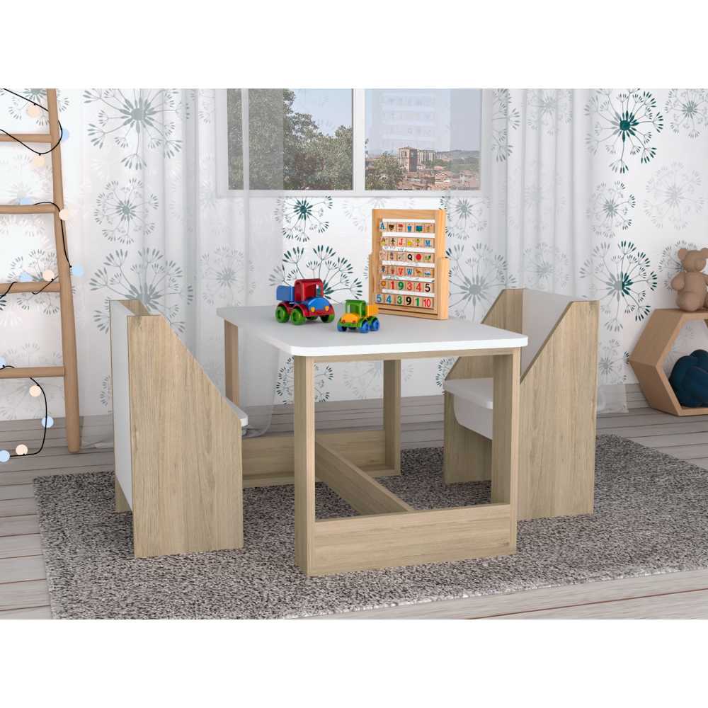 Escritorio Infantil Oz Rovere 90 cm con Sillas - Escritorios y Archivadores | Bylmo