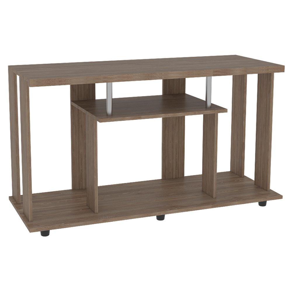 Mesa para TV Lannes Miel 120.9x67cm Para TV Hasta 50 Pulgadas sin Cajones y con Patas - Muebles para TV | Bylmo