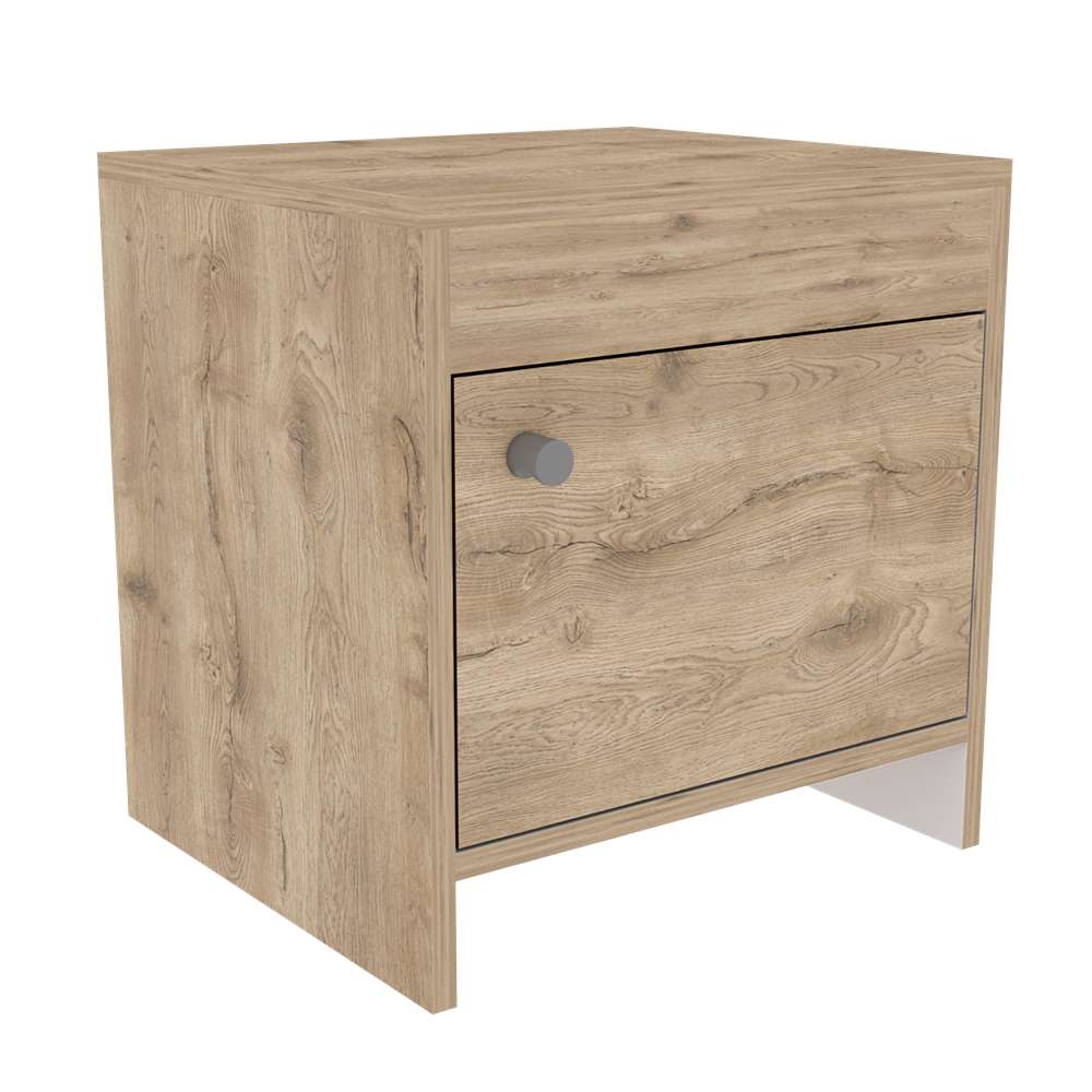 Mesa de Noche Colore Macadamia 40x41.6cm con Una Puerta - Mesas de Noche | Bylmo