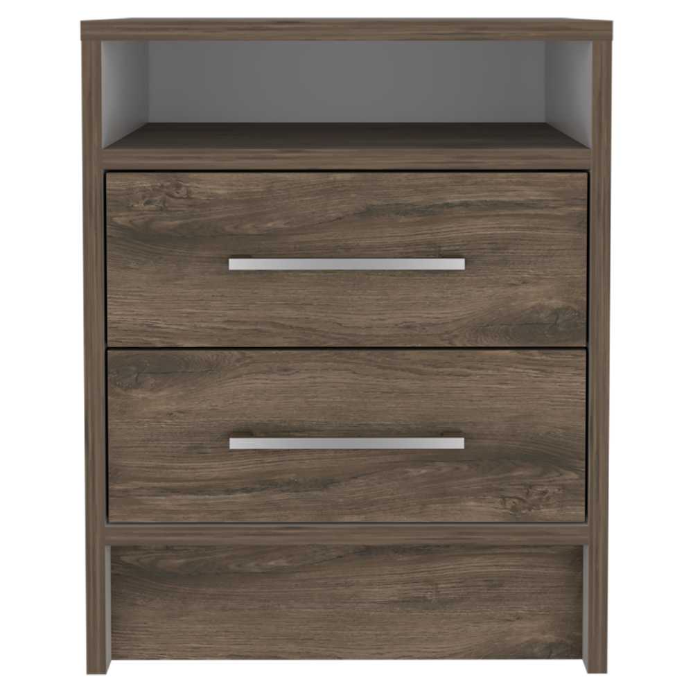 Mesa de Noche Eter Bellota 40x50.7cm con Dos Cajones y con Un Compartimiento - Mesas de Noche | Bylmo