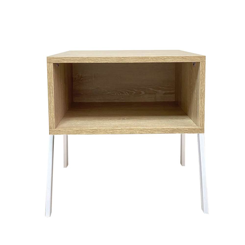 Mesa de Noche Nord Vienes y Blanco 40 cm - Mesas de Noche | Bylmo