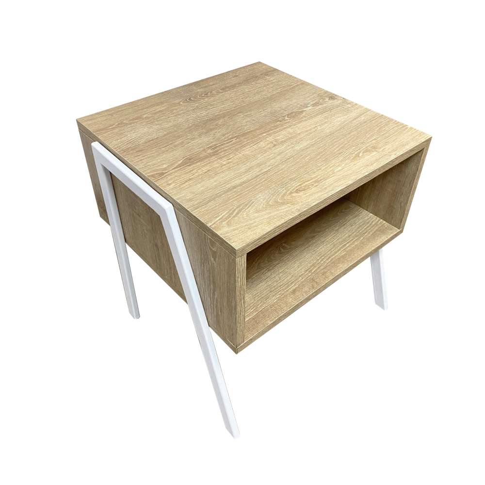 Mesa de Noche Nord Vienes y Blanco 40 cm - Mesas de Noche | Bylmo