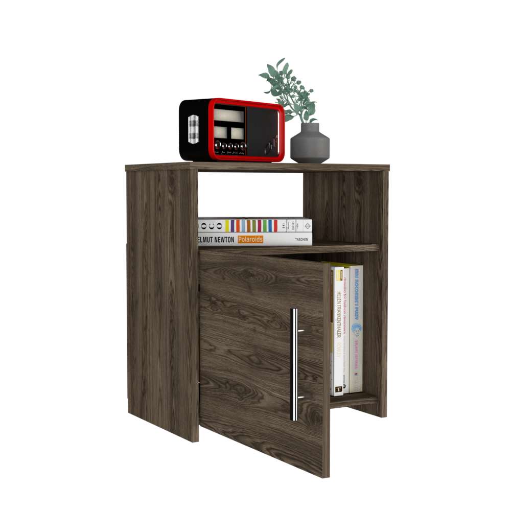 Mesa de Noche Nordico Coñac 50 cm con Una Puerta - Mesas de Noche | Bylmo