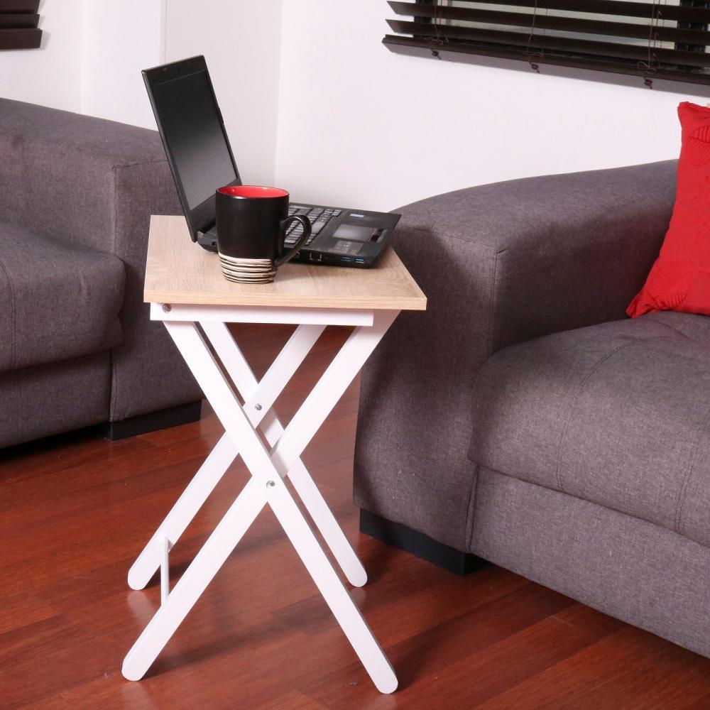 Mesa Ilusion Vienes y Blanco 38 cm Plegable - Mesas | Bylmo