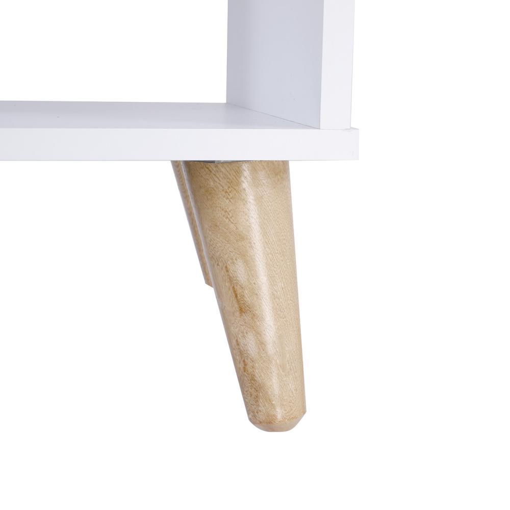 Rack de TV King Blanco 110x55cm Para TV Hasta 50 Pulgadas sin Cajones y con Patas - Muebles para TV | Bylmo