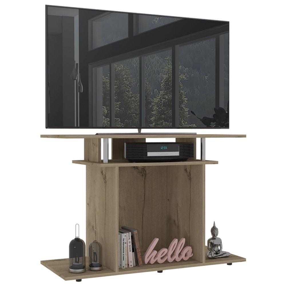 Mesa para TV Invy Duna 99.5x68.4cm Para TV Hasta 43 Pulgadas sin Cajones con Ranuras para Cables y con Patas - Muebles para TV | Bylmo