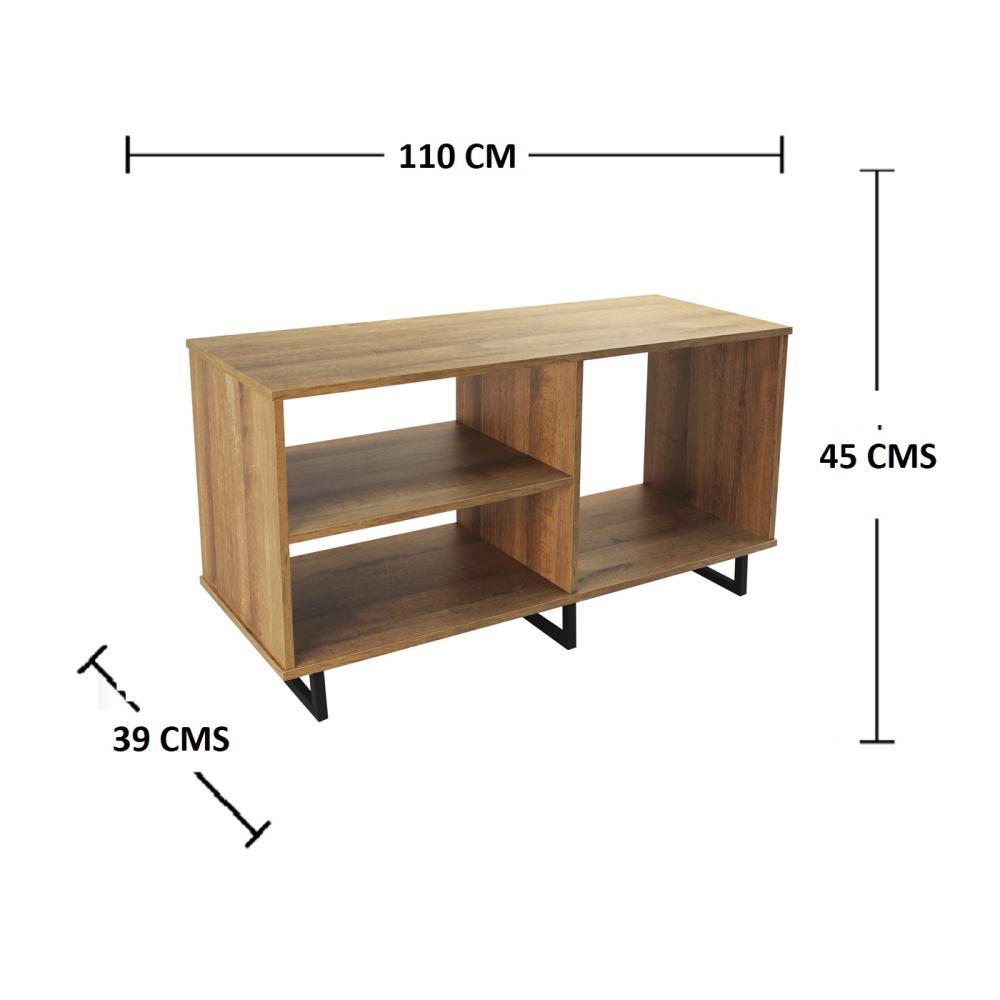 Mesa para TV Nueva York Amareto 110 cm con Entrepaños - Muebles para TV | Bylmo