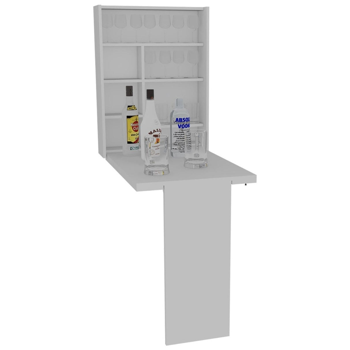 Mesa Vatta Blanco 60x80cm sin Cajones y sin Portabotellas - Bares | Bylmo