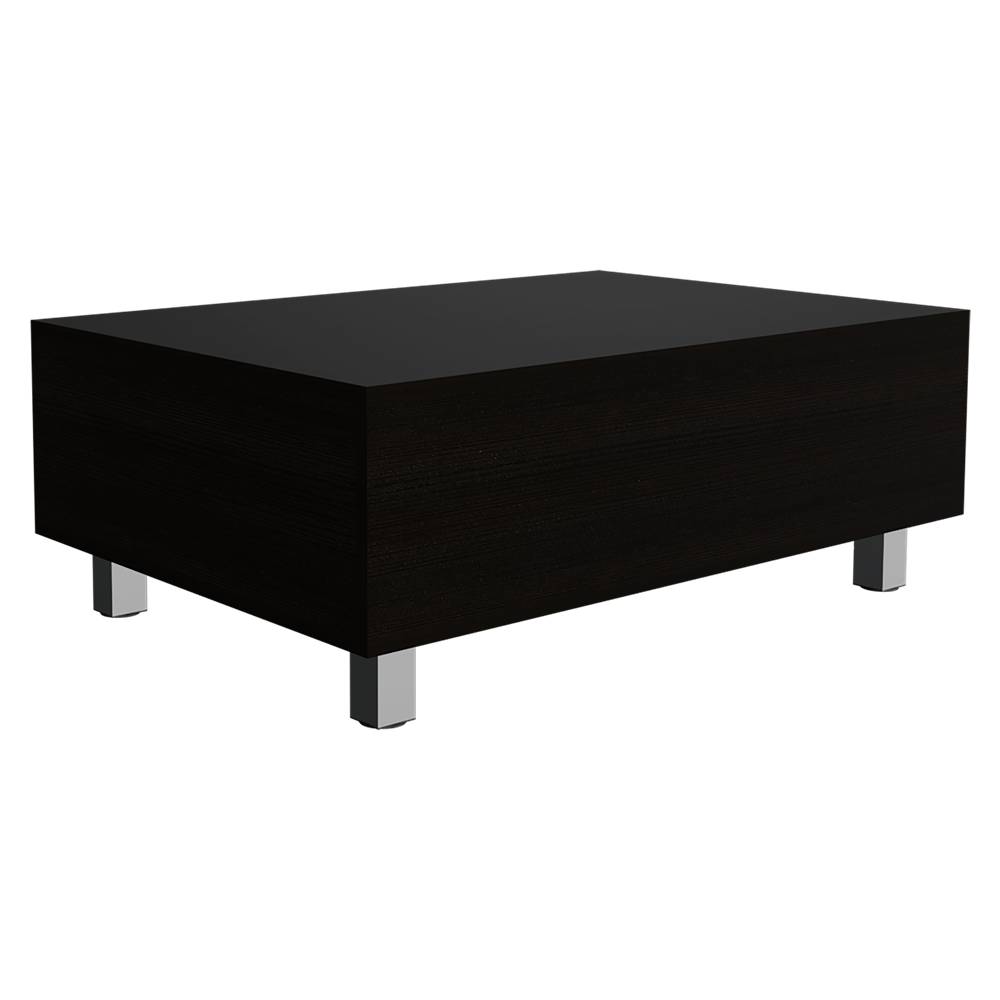 Mesa de Centro Gambia Plus Wengue 80x29.75cm Rectangular con Patas y con Compartimientos - Mesas | Bylmo