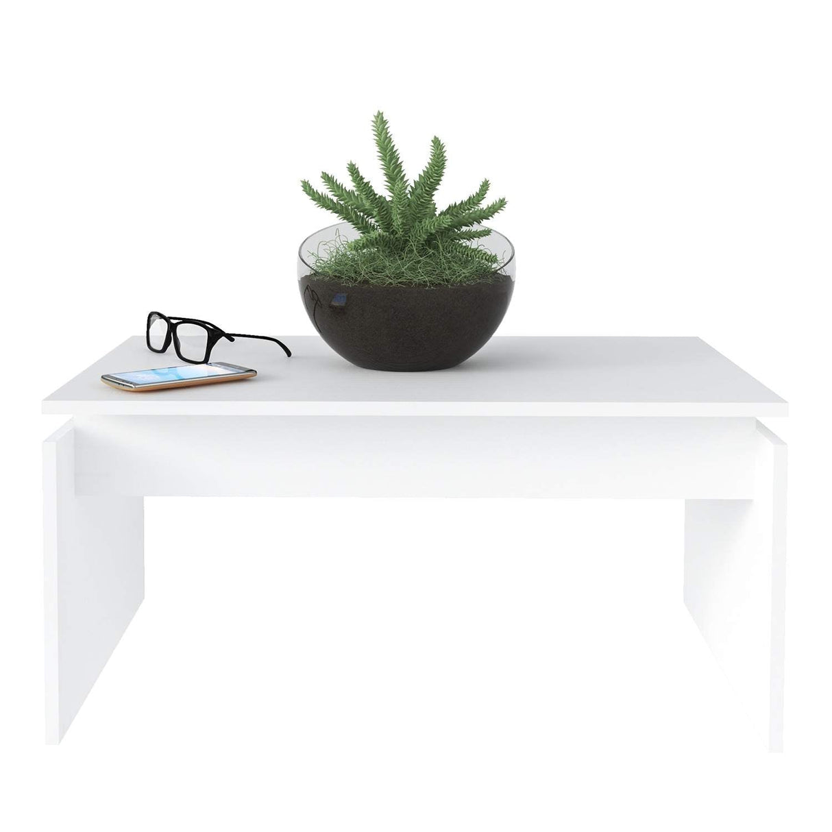 Mesa de Centro Katry Blanco 80 cm Rectangular Tradicional - Mesas de Centro | Bylmo