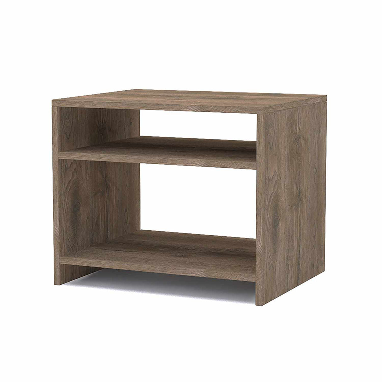Mesa de Noche Caen Nogal 50 cm con Compartimiento - Mesas de Noche | Bylmo